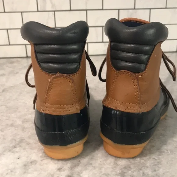 Thinsulate Duck Boots Womens Size 5 Insulated Blue Tan Waterproof - Picture 3 of 7
